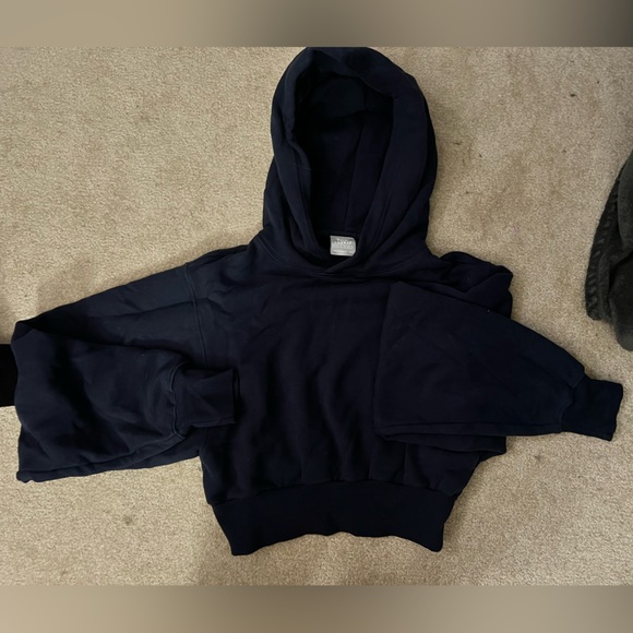 Navy TNA Cropped 2XS Hoodie - Picture 2 of 4